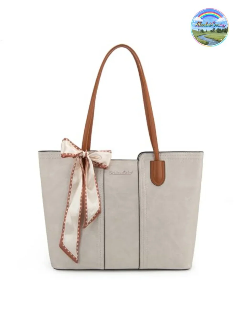 Faux Leather Tote Bag with Top Zipper for Women Office Casual